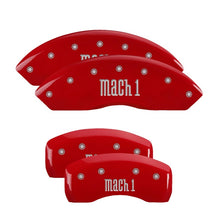 Charger l&#39;image dans la galerie, MGP 4 Caliper Covers Engraved Front Cobra Engraved Rear Snake Red finish silver ch
