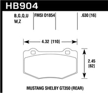 Laden Sie das Bild in den Galerie-Viewer, Hawk 15-17 Ford Mustang HPS 5.0 Rear Brake Pads
