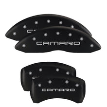 Charger l&#39;image dans la galerie, MGP 4 Caliper Covers Engraved Front &amp; Rear Daytona Black finish silver ch