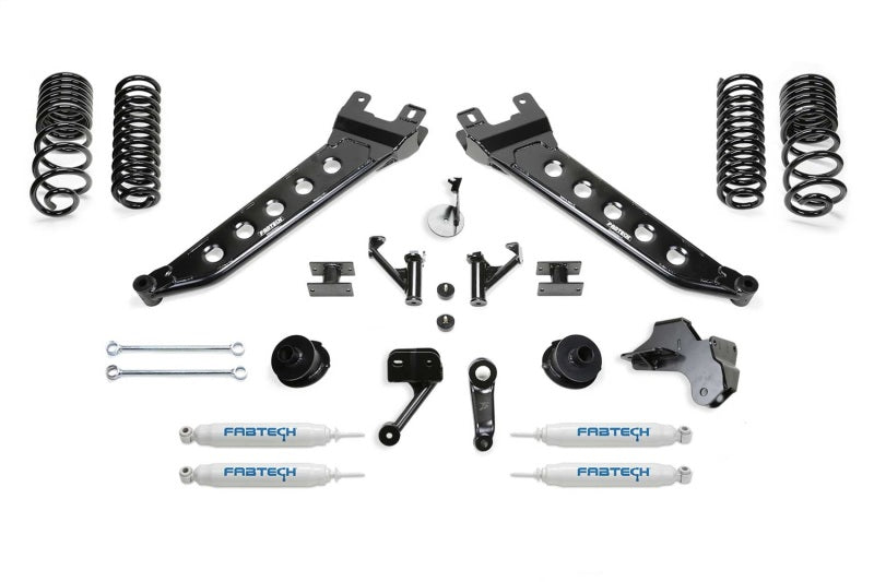 Fabtech 19-20 Ram 2500 4WD 5in Radius Arm System w/Coil Springs & Perf. Shocks