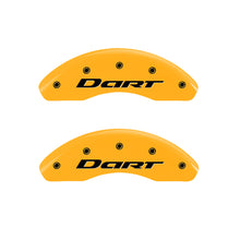 Charger l&#39;image dans la galerie, MGP 4 Caliper Covers Engraved Front &amp; Rear With out stripes/Dart Yellow finish black ch
