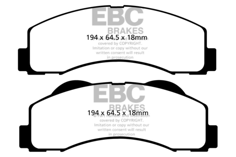 EBC 15+ Ford Expedition 3.5 Twin Turbo 2WD Redstuff Front Brake Pads