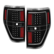 Carica l&#39;immagine nel visualizzatore di Gallery, xTune 09-14 Ford F-150 Light Bar LED Tail Lights - Black (ALT-JH-FF15009-LBLED-BK)