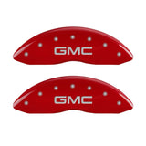 MGP 4 Caliper Covers Engraved Front & Rear GMC Red Finish Silver Char 2011 GMC Savana 2500