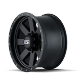 ION Type 134 18x9 / 5x139.7 BP / 18mm Offset / 108mm Hub Matte Black/Black Beadlock Wheel