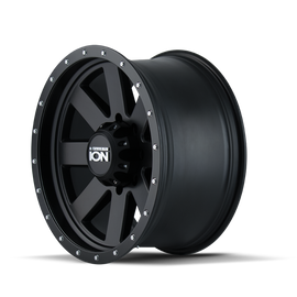 ION Type 134 17x8.5 / 6x139.7 BP / -6mm Offset / 106mm Hub Matte Black/Black Beadlock Wheel