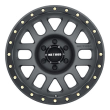 Cargar imagen en el visor de la galería, Method MR309 Grid 18x9 0mm Offset 6x5.5 108mm CB Titanium/Black Street Loc Wheel