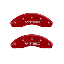 Carica l&#39;immagine nel visualizzatore di Gallery, MGP 4 Caliper Covers Engraved Front Honda Engraved Rear H Logo Red finish silver ch