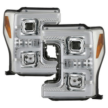 गैलरी व्यूवर में इमेज लोड करें, Spyder Ford F-250/F-350/F450 Super Duty 17-18 Projector Headlights Chrome PRO-YD-FS17-SBSEQ-C