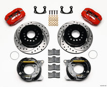 गैलरी व्यूवर में इमेज लोड करें, Wilwood Forged Dynalite P/S Park Brake Kit Drill Red New Big Ford 2.50in Offset Front Caliper Mount