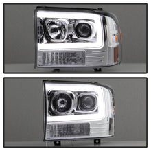 Charger l&#39;image dans la galerie, Spyder 99-04 Ford F-250 Super Duty Light Bar Projector Headlights - Chrome (PRO-YD-FF25099V2-LB-C)