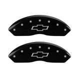 MGP Front set 2 Caliper Covers Engraved Front Bowtie Black finish silver ch