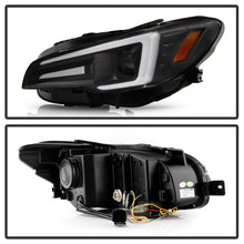 Carica l&#39;immagine nel visualizzatore di Gallery, Spyder Subaru Impreza WRX 15-20 Halogen Model Projector Headlights - Black PRO-YD-SWRX15SI-SBSEQ-BK