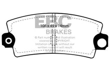 Carica l&#39;immagine nel visualizzatore di Gallery, EBC 85-90 Lotus Esprit 2.2 Yellowstuff Rear Brake Pads