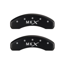 Cargar imagen en el visor de la galería, MGP 4 Caliper Covers Engraved Front Lincoln Engraved Rear MKX Red finish silver ch