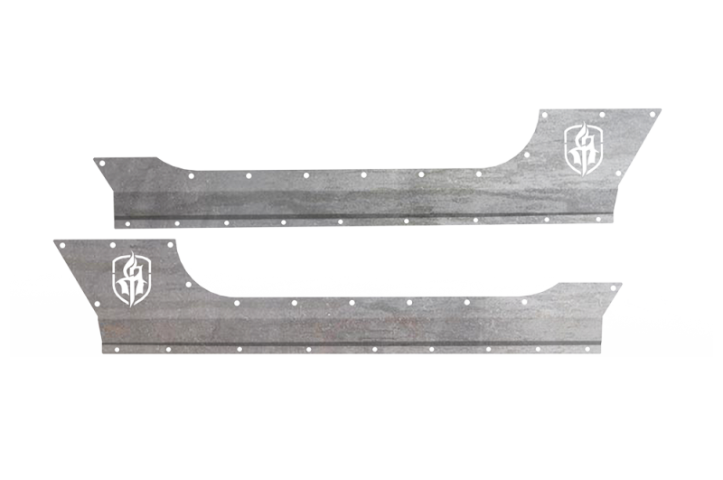Road Armor 07-18 Jeep Wrangler JK 2DR Defender Body Armor Rocker Panel - Raw