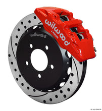 Laden Sie das Bild in den Galerie-Viewer, Wilwood Dynapro 6 Front Kit 12.88 x 1.00 Drilled Red
