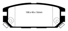 Carica l&#39;immagine nel visualizzatore di Gallery, EBC 91-93 Dodge Stealth 3.0 4WD Yellowstuff Rear Brake Pads