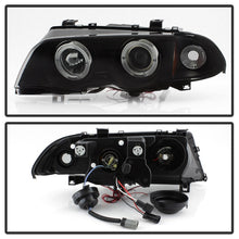 Charger l&#39;image dans la galerie, Spyder 99-01 BMW E46 3 Series 4DR Projector Headlights 1PC LED Halo (PRO-YD-BMWE46-4D-HL-AM-BSM)