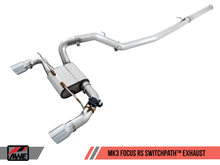 Cargar imagen en el visor de la galería, AWE Tuning Ford Focus RS SwitchPath Cat-back Exhaust - Chrome Silver Tips
