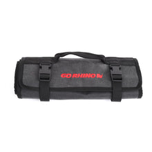Load image into Gallery viewer, Go Rhino XVenture Gear Tool Roll - Small (4x4in. Closed) 12oz Waxed Canvas - Black