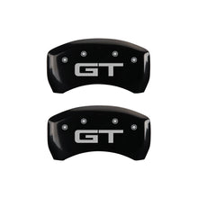 Carica l&#39;immagine nel visualizzatore di Gallery, MGP 4 Caliper Covers Engraved Front 2015/Mustang Engraved Rear 2015/GT Black finish silver ch