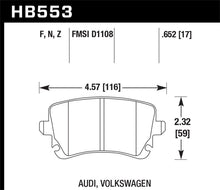 Charger l'image dans la galerie, Hawk 06-07 Audi A6 Quattro / 03-04 RS6 / 04-08 S4 HPS Street Rear Brake Pads
