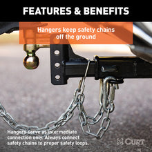 Carica l&#39;immagine nel visualizzatore di Gallery, Curt Trailer Safety Chain Holder Bracket (2&quot; Shank)
