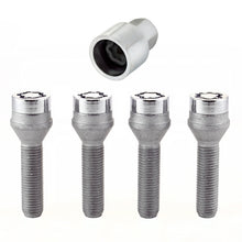 Laden Sie das Bild in den Galerie-Viewer, McGard Wheel Lock Bolt Set - 4pk. (Cone Seat) M12X1.5 / 21mm Hex / 36.3mm Shank Length - Chrome