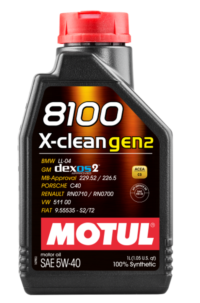 Motul 1L Synthetic Engine Oil 8100 X-CLEAN Gen 2 5W40 - Single image 1