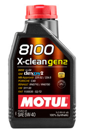Motul 1L Synthetic Engine Oil 8100 X-CLEAN Gen 2 5W40 - Single image 1