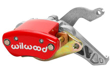 गैलरी व्यूवर में इमेज लोड करें, Wilwood Caliper-MC4 Mechanical-L/H - Red w/ Logo 1.19in Piston .81in Disc
