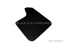 Laden Sie das Bild in den Galerie-Viewer, Rally Armor Universal fitment (no hardware) Basic Black Mud Flap w/ Black Logo