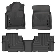 Laden Sie das Bild in den Galerie-Viewer, Husky Liners 12-22 Toyota Sequoia Weatherbeater Front &amp; 2nd Seat Floor Liners - Black