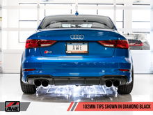Carica l&#39;immagine nel visualizzatore di Gallery, AWE Tuning Audi 8V S3 SwitchPath Exhaust w/Diamond Black Tips 102mm