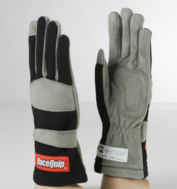 RaceQuip Black 1-Layer SFI-1 Glove - XL - 2to4wheels