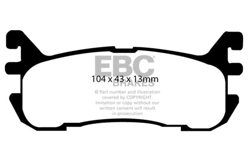 EBC 97-02 Ford Escort 2.0 Redstuff Rear Brake Pads - 2to4wheels