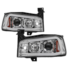 Laden Sie das Bild in den Galerie-Viewer, Spyder Dodge Charger 06-10 Projector Headlights - LED Light Bar - Chrome PRO-YD-DCH05V2-LB-C