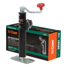 Carica l&#39;immagine nel visualizzatore di Gallery, Curt Pipe-Mount Swivel Jack w/Top Handle (5000lbs 10in Travel Packaged)