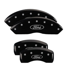 Cargar imagen en el visor de la galería, MGP 2 Caliper Covers Engraved Rear MGP Black Finish Silver Characters 2016 Ford Focus