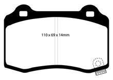 Laden Sie das Bild in den Galerie-Viewer, EBC 15+ Cadillac CTS 3.6 Twin Turbo Redstuff Rear Brake Pads