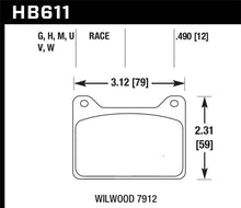 Laden Sie das Bild in den Galerie-Viewer, Hawk Willwood 7912 DTC-60 Race Brake Pads