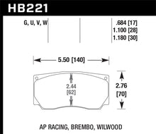 Carica l&#39;immagine nel visualizzatore di Gallery, Hawk DTC-30 AP Racing/Wilwood Race Brake Pads