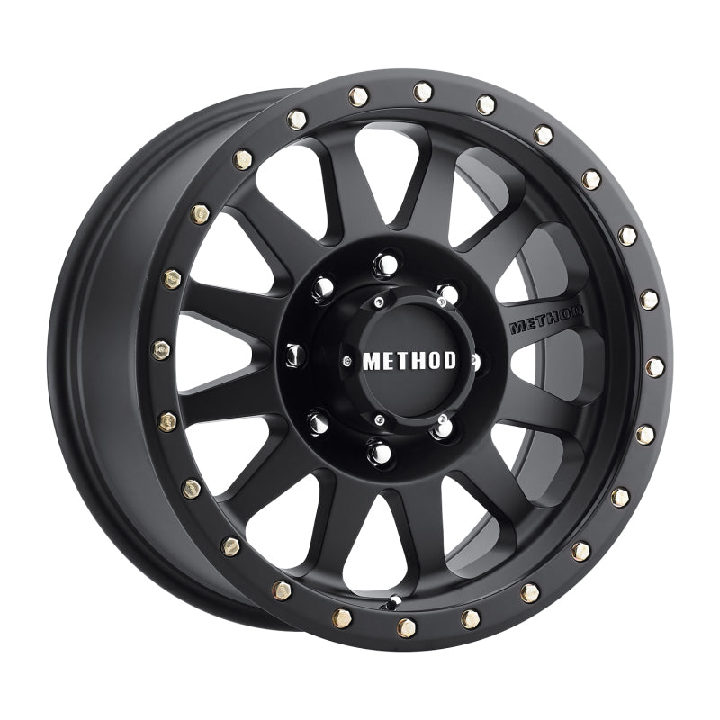 Method MR304 Double Standard 20x10 -18mm Offset 8x180 130.81mm CB Matte Black Wheel