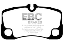 Cargar imagen en el visor de la galería, EBC 09-12 Porsche 911 (997) (Cast Iron Rotor only) 3.6 Carrera 2 Yellowstuff Rear Brake Pads