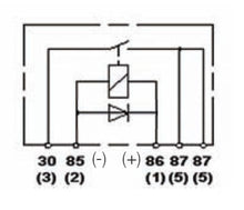 गैलरी व्यूवर में इमेज लोड करें, Hella RELAY MINI ISO 5P 12V SPST D87 DIO BKT