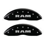 MGP 4 Caliper Covers Engraved Front & Rear RAM Black finish silver ch