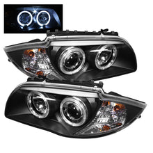 Laden Sie das Bild in den Galerie-Viewer, Spyder BMW E87 1-Series 08-11 Projector Headlights LED Halo Black High H1 Low H7 PRO-YD-BMWE87-HL-BK