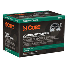 Load image into Gallery viewer, Curt 65in Safety Chains w/2 Snap Hooks Each (5000lbs Vinyl-Coated 2-Pack)