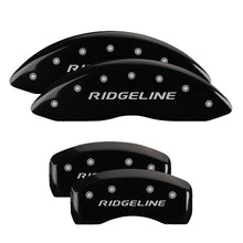Laden Sie das Bild in den Galerie-Viewer, MGP 4 Caliper Covers Engraved Front &amp; Rear Ridgeline Black Finish Silver Char 2019 Honda Ridgeline